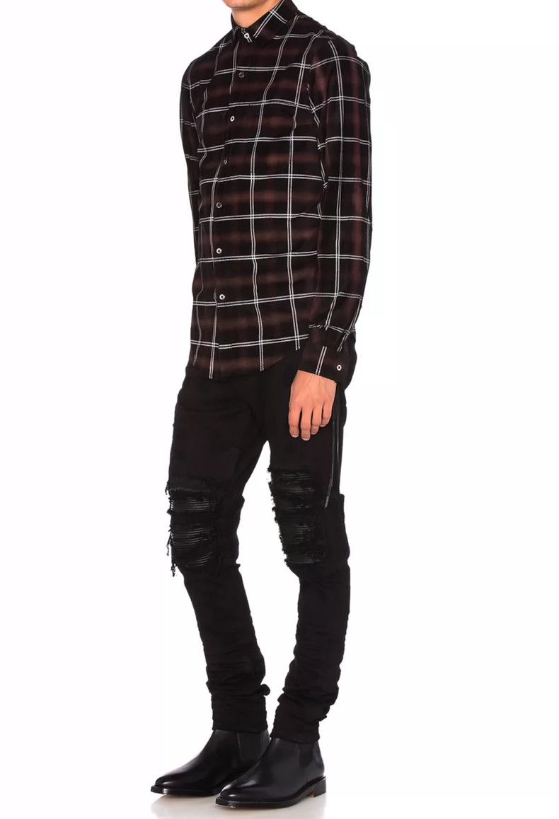 Amiri Amiri 15AW Suede Plaid Shirt 2502-Nextarrow Size US M / EU 48-50 / 2 - 7 Thumbnail