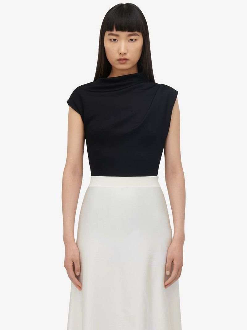 o1srvl11e0326 Swallow Skirt in White