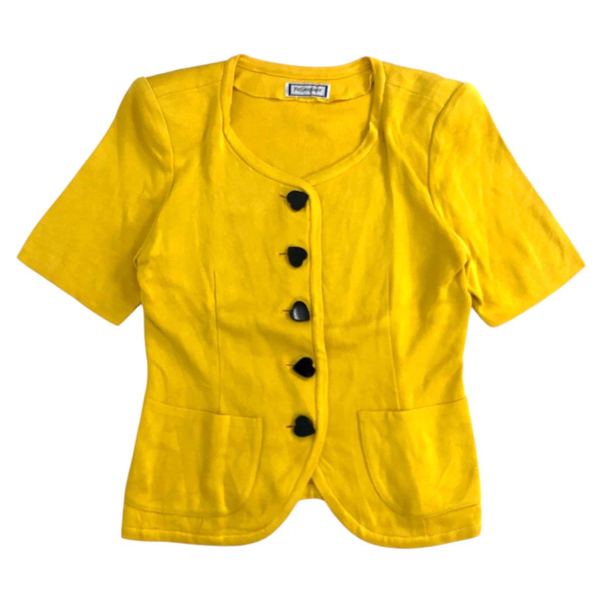 Vintage × Yves Saint Laurent VINTAGE YVES SAINT LAURENT PARIS YSL LUXURY CROP BUTTON UP Size M / US 6-8 / IT 42-44 - 1 Thumbnail