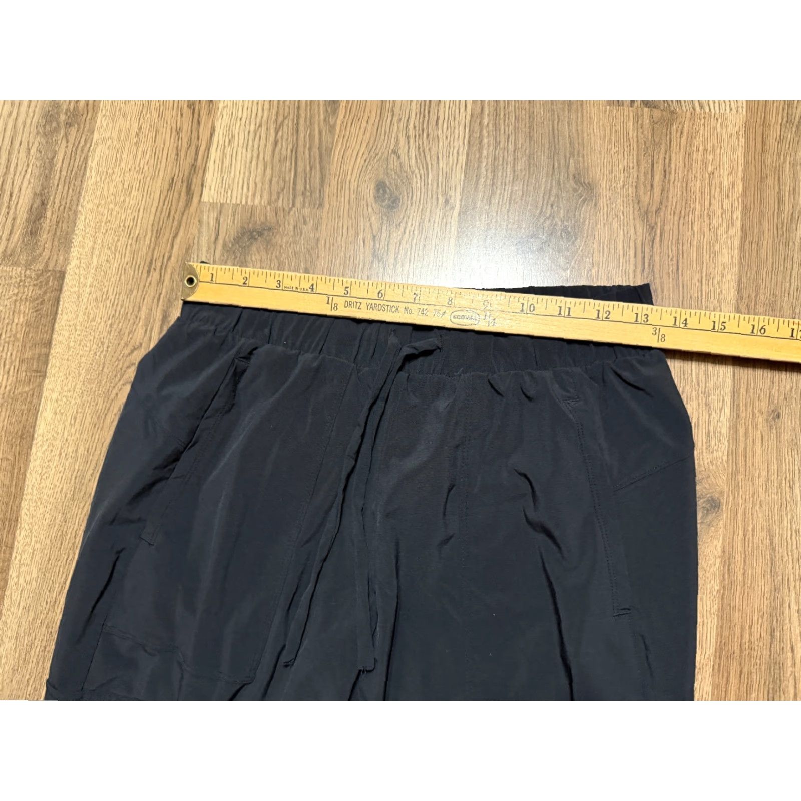 Vintage All in Motion Pants Women's XS Black Tie Waist Pull On Casual Ankle 24.5in Inseam Size 26" / US 2 / IT 38 - 5 Thumbnail