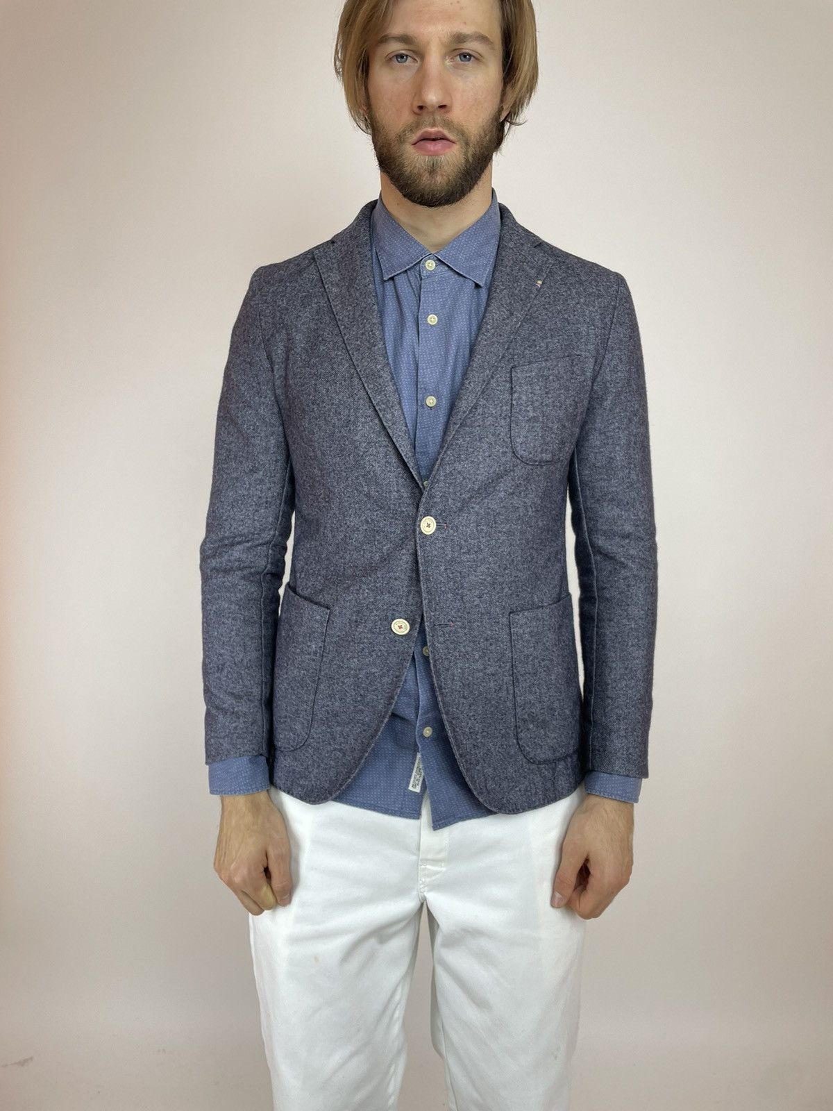 Manuel Ritz Manuel Ritz Wool Blazer toscana pockets Mens size 50 Slim Size 40S - 1 Thumbnail