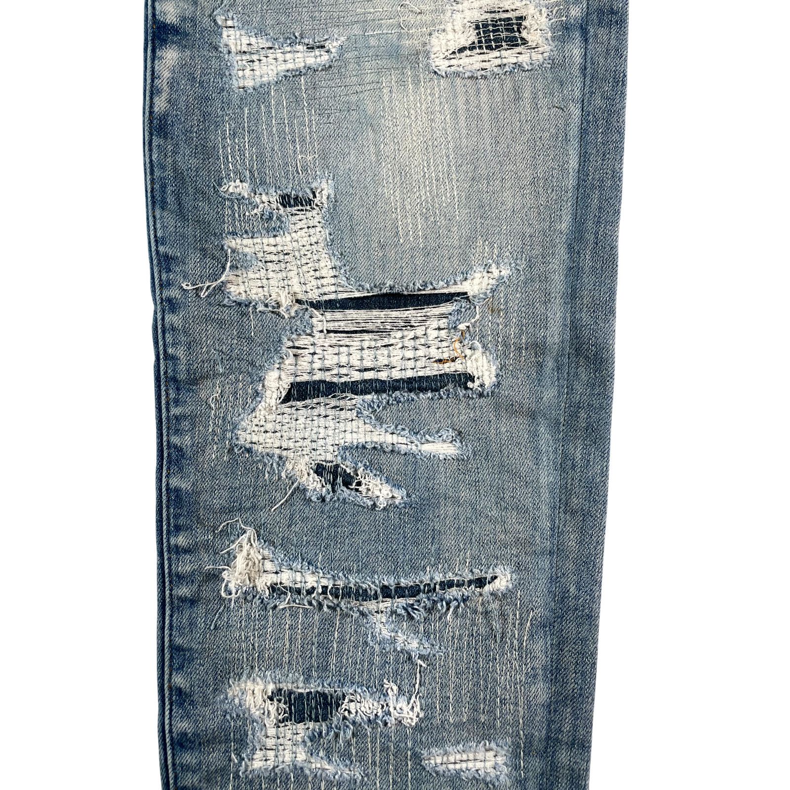 Amiri Amiri Multi Stitch Light Wash Jeans Size US 36 / EU 52 - 3 Thumbnail