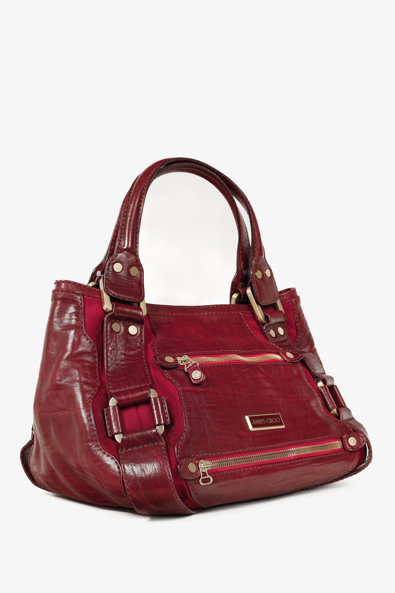 Jimmy Choo Jimmy Choo Mahala Red Slouchy Leather & Suede Shoulder Bag Size ONE SIZE - 2 Thumbnail