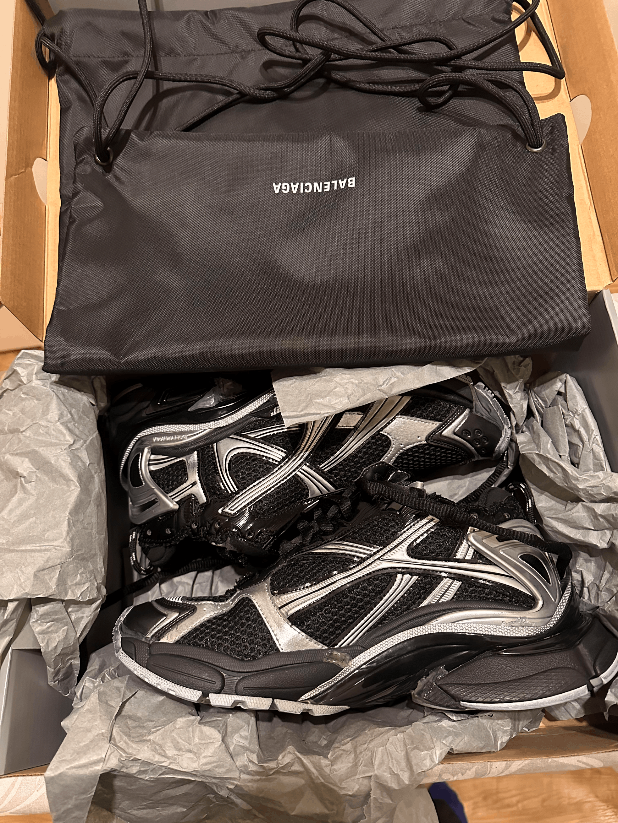 Balenciaga Balenciaga Runner Sneaker – Black / Silver (Size 43) Size US 10 / EU 43 - 9 Thumbnail