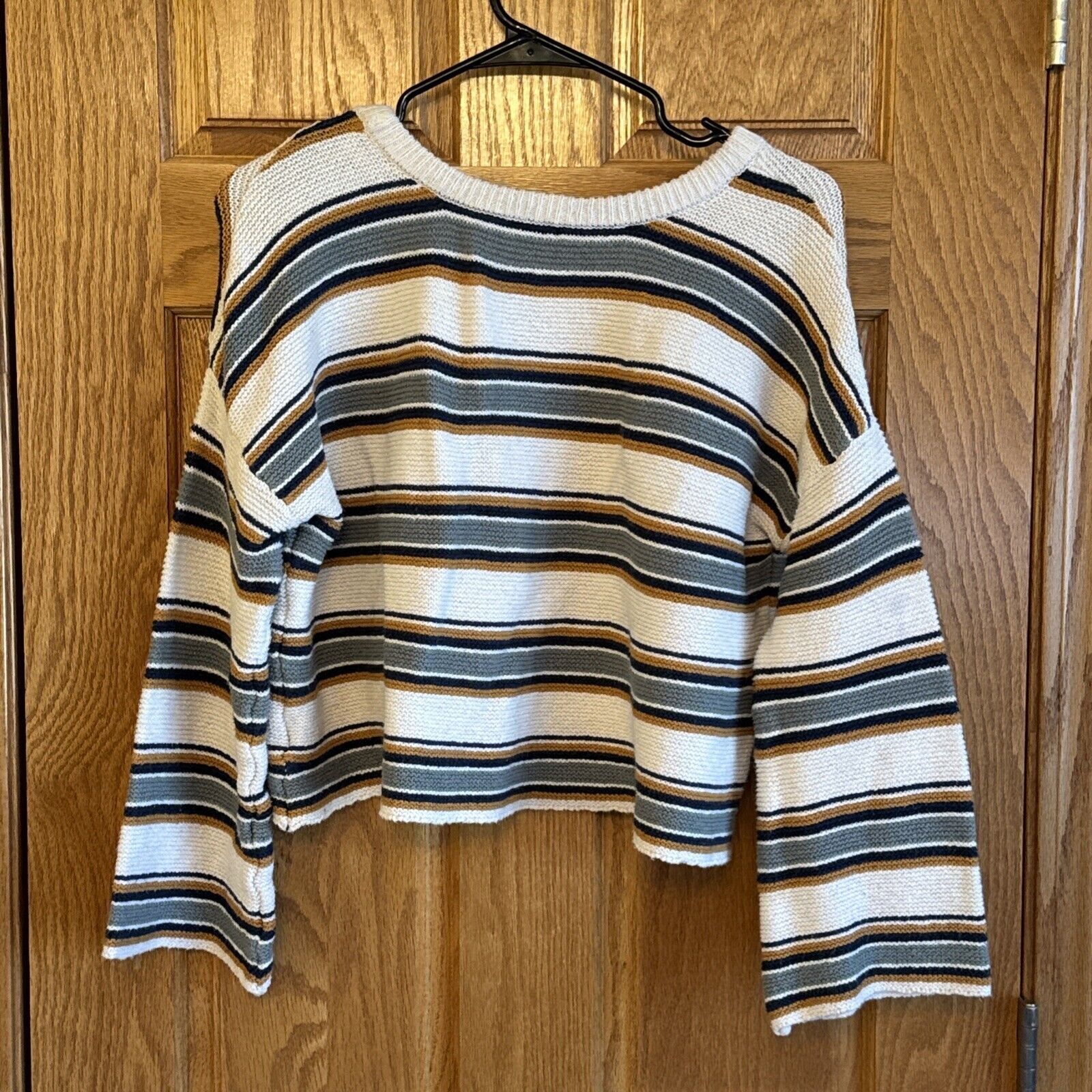 Other OTHERS FOLLOW Knit Striped Pullover Cropped Sweater Womens Size M / US 6-8 / IT 42-44 - 6 Thumbnail
