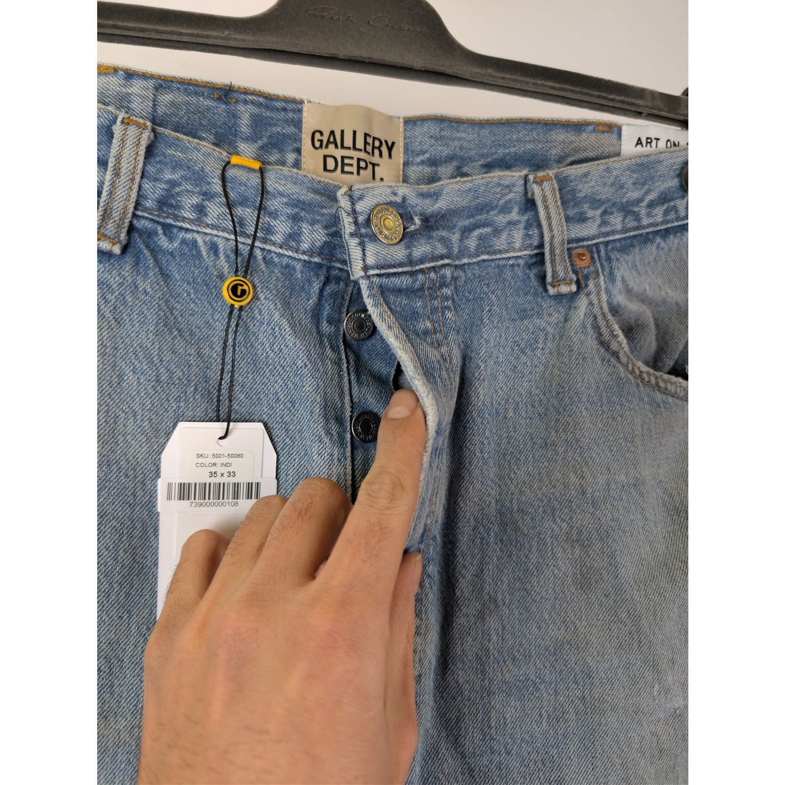 Gallery Dept. o1rshd1 5001 Denim Jeans in Blue 35 x 33 Size US 35 - 6 Thumbnail