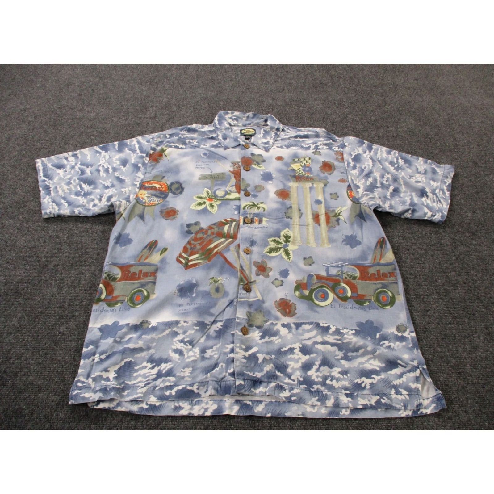 Tommy Bahama VINTAGE Tommy Bahama Shirt L Mens Floral Hawaiian Paradise Nation Beach 90s Size US L / EU 52-54 / 3 - 3 Thumbnail