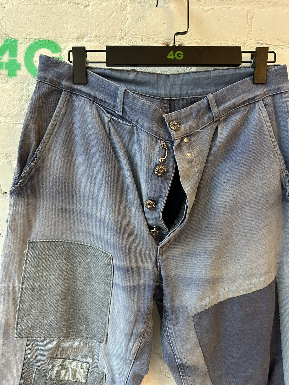 Chrome Hearts Chrome Hearts BEST WASH 100 CROSS FLOOD CROSS JEANS 31 32 Size US 31 - 9 Thumbnail