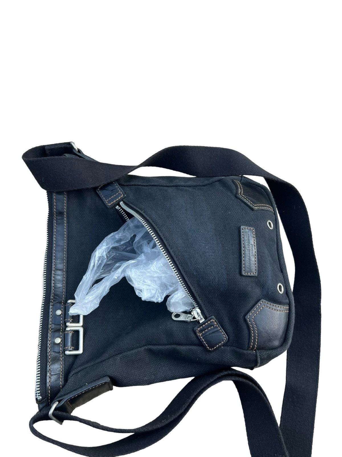 Katharine Hamnett London Vintage Katharine Hamnett London Hybrid Cotton Leather Bag Size ONE SIZE - 12 Thumbnail