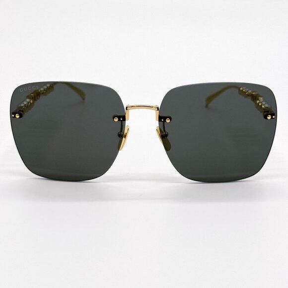 Gucci NEW GUCCI GG1923SA 001 SUNGLASSES GOLD GREY WOMEN EYEWEAR Size ONE SIZE - 6 Thumbnail