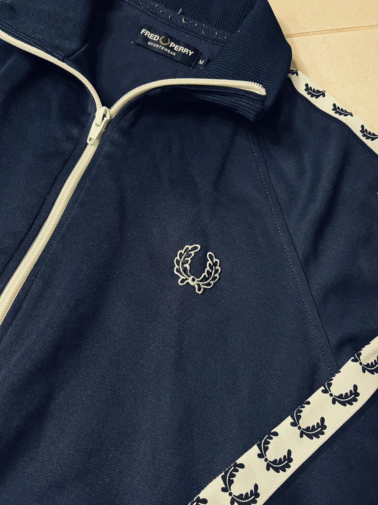 Fred Perry × Vintage Zip Up Sweatshirt Fred Perry Lampas Casual Monogram Size US M / EU 48-50 / 2 - 2 Thumbnail
