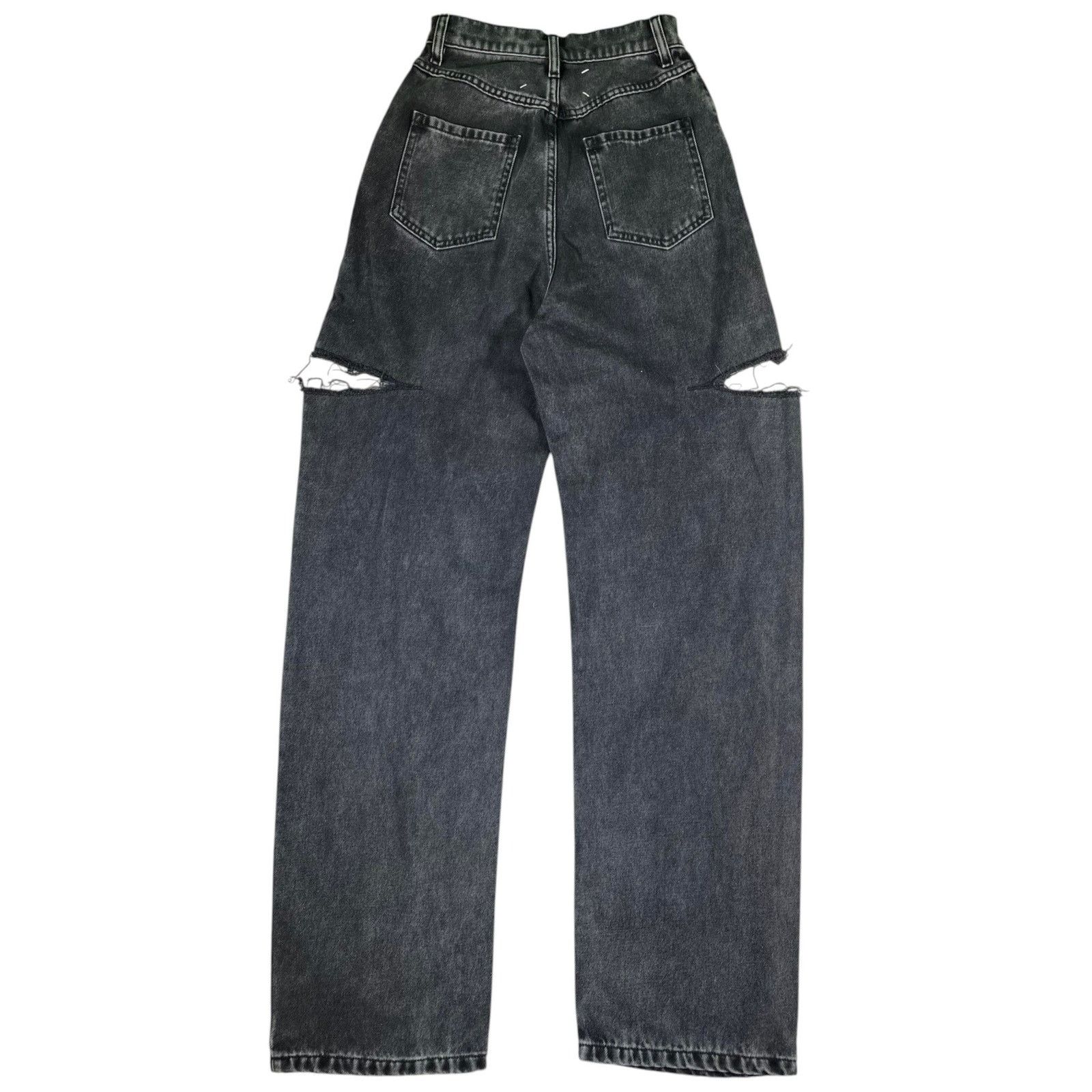 Maison Margiela Maison Margiela Thigh Rip Black Jeans Size 34" / US 12 / IT 48 - 2 Thumbnail