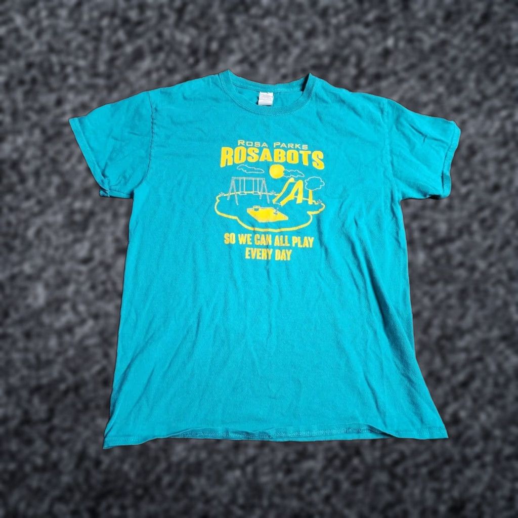 Gildan Gildan T-Shirt Mens Adult M Green Rosa Parks Rosabots "So We Can All Play" Graphic Tee Cotton Short Sleeve Crew Neck Size US M / EU 48-50 / 2 - 1 Thumbnail