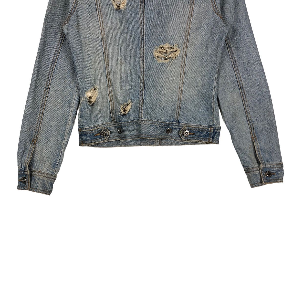 Japanese Brand 🔥Rare Biker Denim Jacket Distressed Punk Dona Marie Japan Size US M / EU 48-50 / 2 - 9 Thumbnail