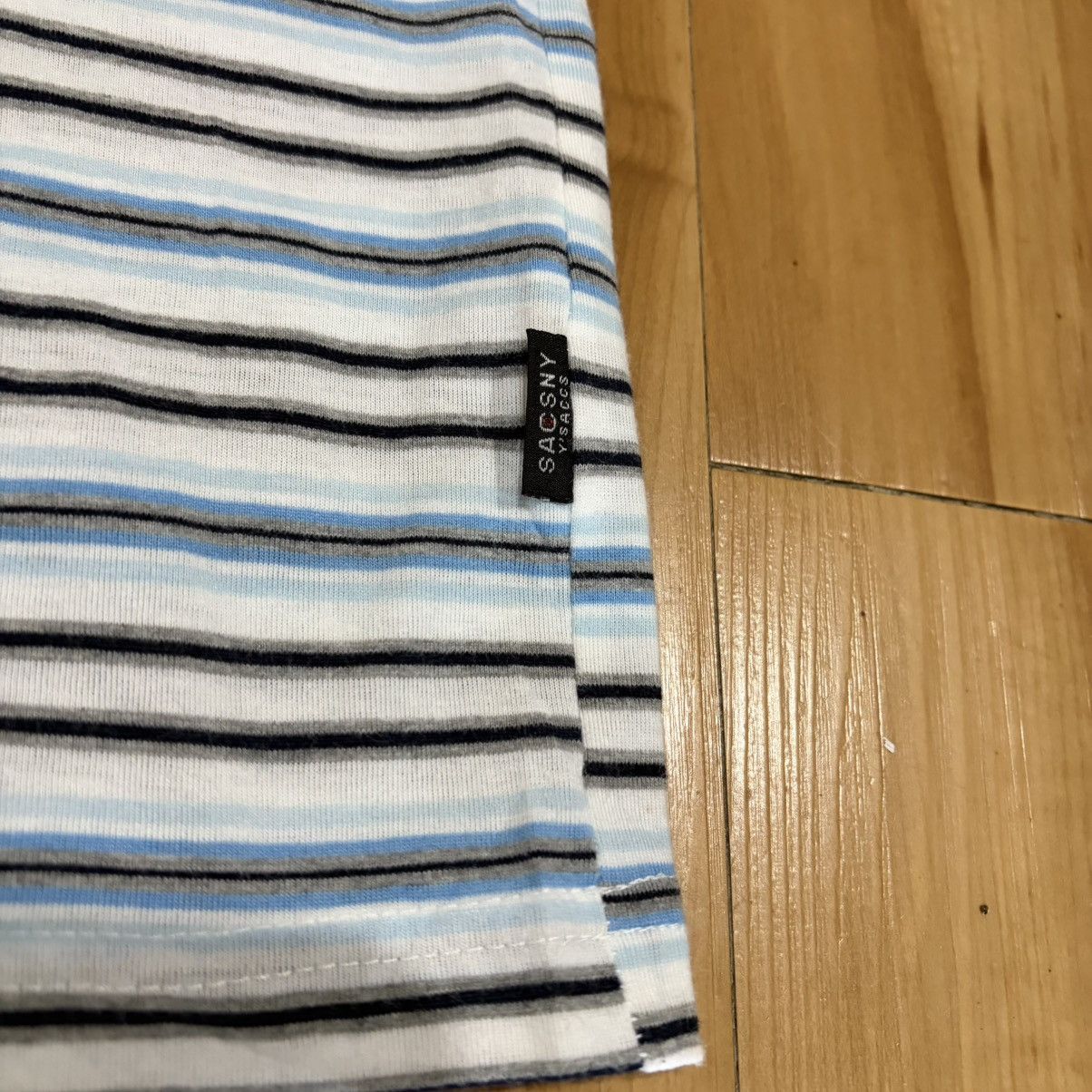 Yohji Yamamoto Sacsny y'saccs stripe pocket polo t-shirt Size US L / EU 52-54 / 3 - 4 Thumbnail