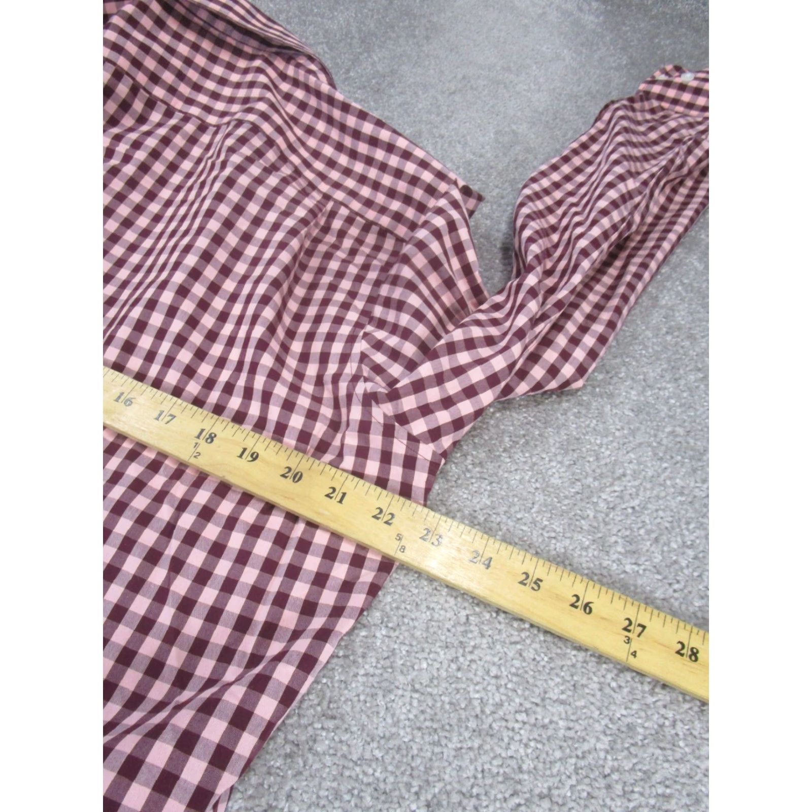 Bonobos VINTAGE Bonobos Dress Shirt Slim Fit Long Sleeve 16.5 Red Check Mens Size 42R - 5 Thumbnail