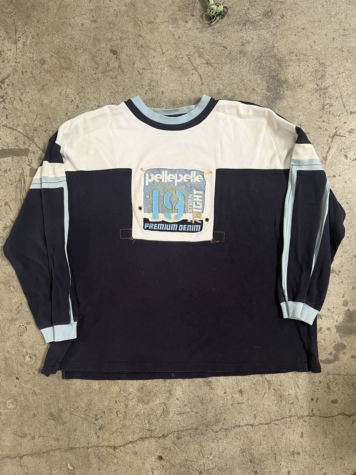Vintage very rare Pelle Pelle patchwork hip hop crewneck 5xl