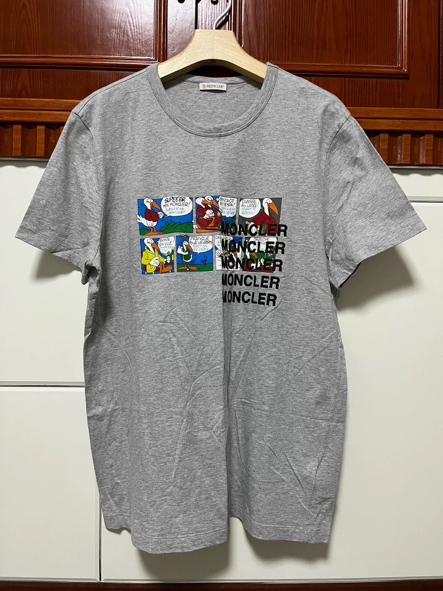 Moncler Moncler Men's Graffiti Cartoon Short Sleeve T-shirt Size US XL / EU 56 / 4 - 1 Thumbnail
