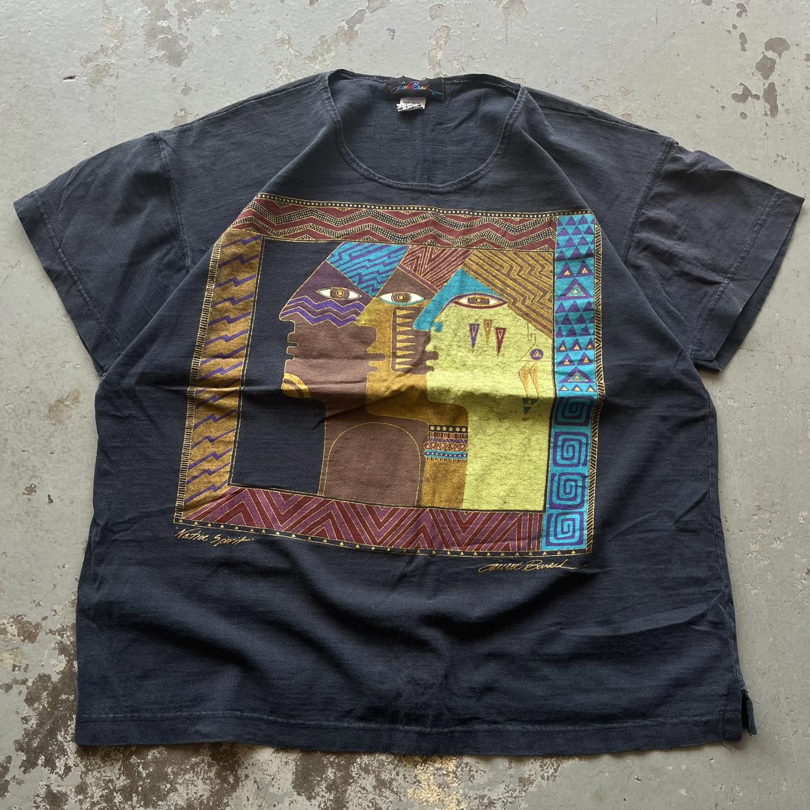 Vintage Vintage Unique Abstract 90s Egypt Pharaoh Art Shirt Size US L / EU 52-54 / 3 - 1 Thumbnail