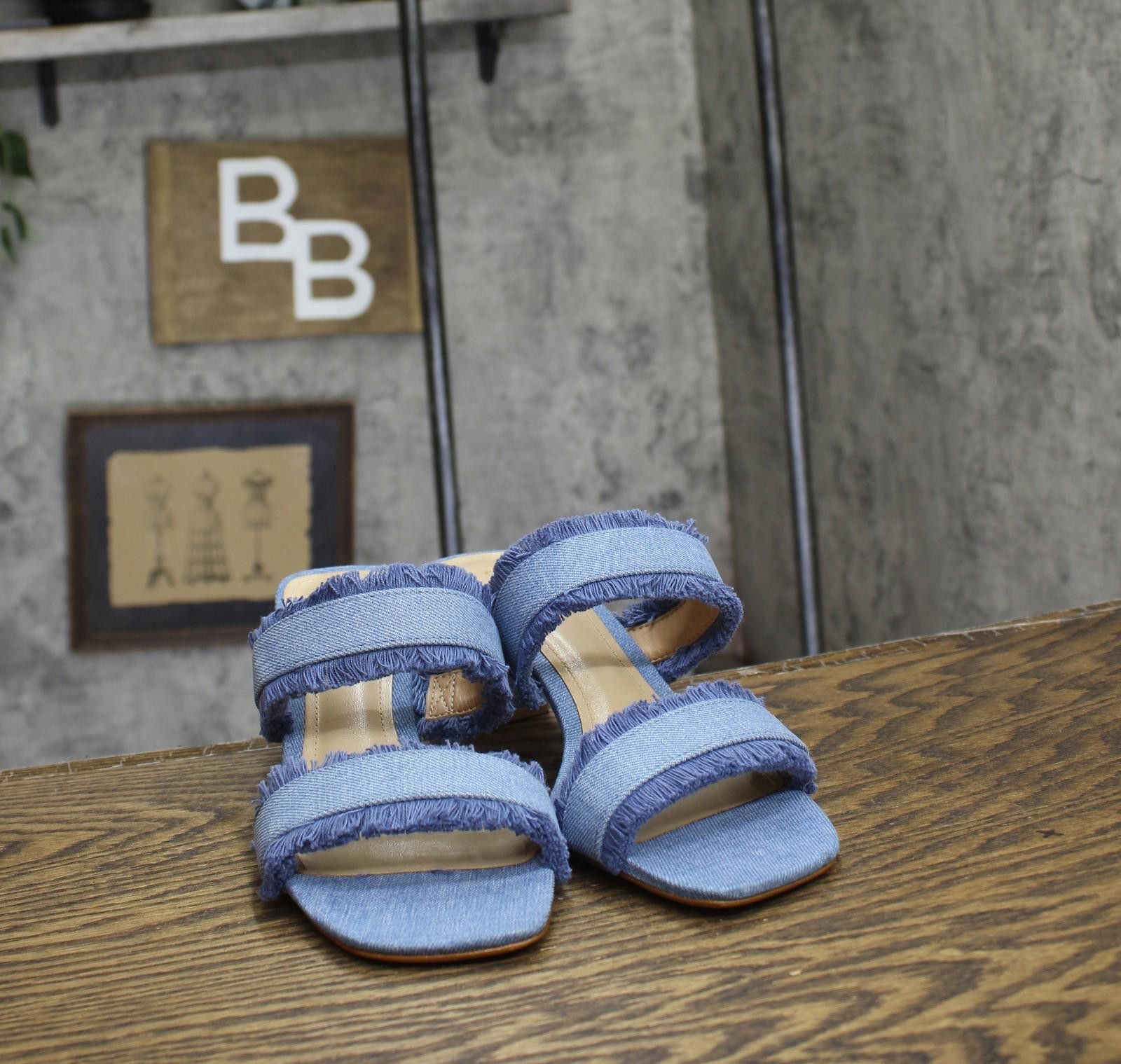 Other Schutz Mid Block Sandals Azul / Summer Blue Jeans 9.5b Size US 9.5 / IT 39.5 - 3 Thumbnail