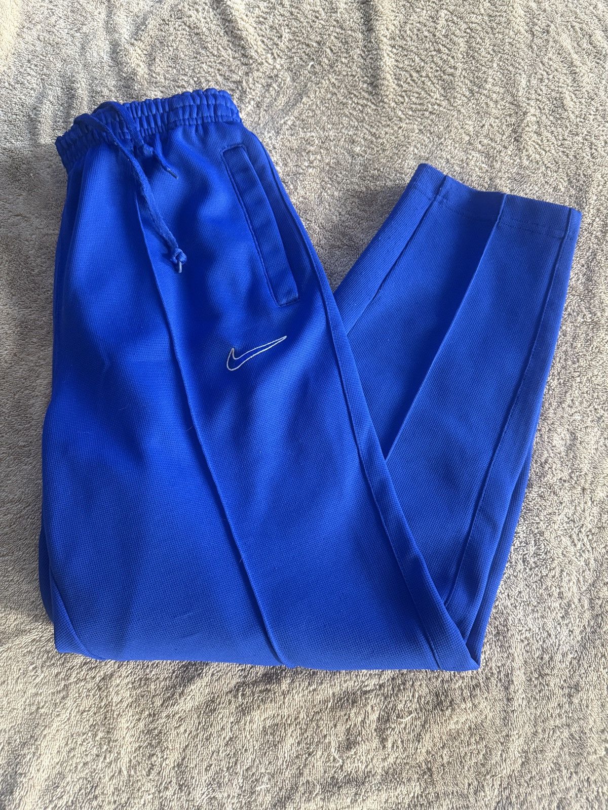 Nike VINTAGE Y2K Nike Royal Blue Track Pants Size US 35 - 3 Thumbnail