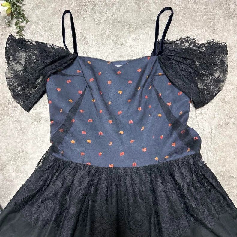 Undercover UNDERCOVER size 1 Viscera printed halter printed lace dres Size S / US 4 / IT 40 - 3 Thumbnail