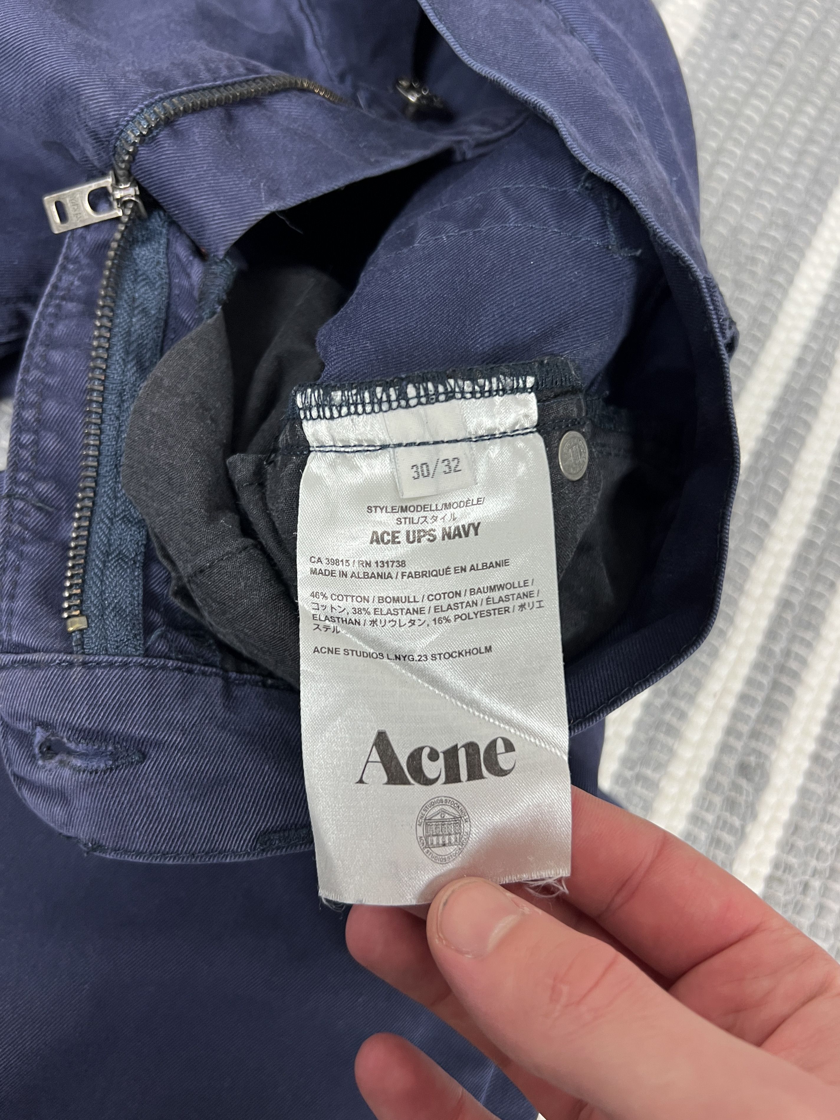 Acne Studios Acne Studios Ace Ups Navy Jeans Pants Size 30" / US 8 / IT 44 - 6 Thumbnail