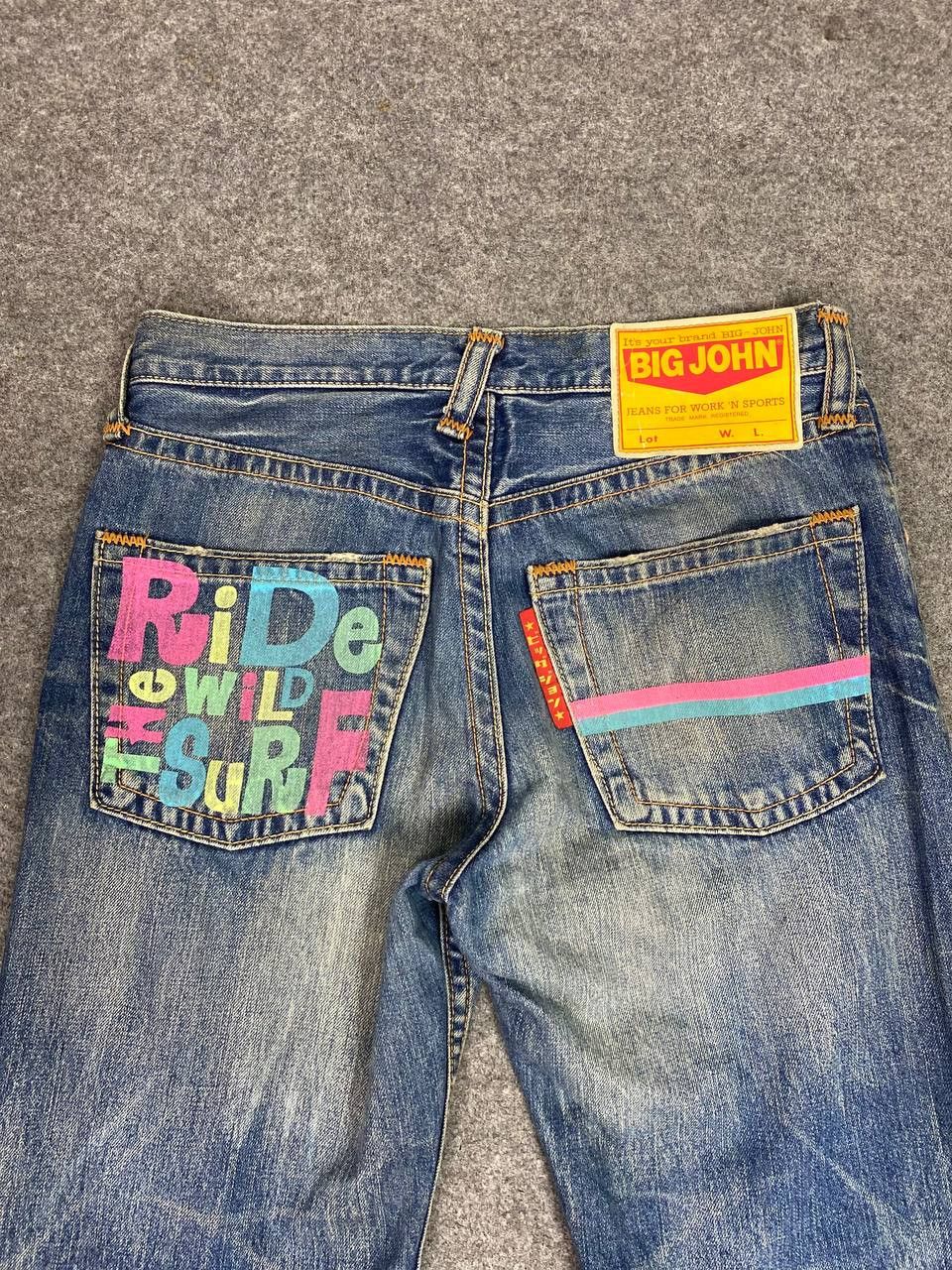 Big John vintage big john denim printed on pocket nice design Size US 37 - 3 Thumbnail