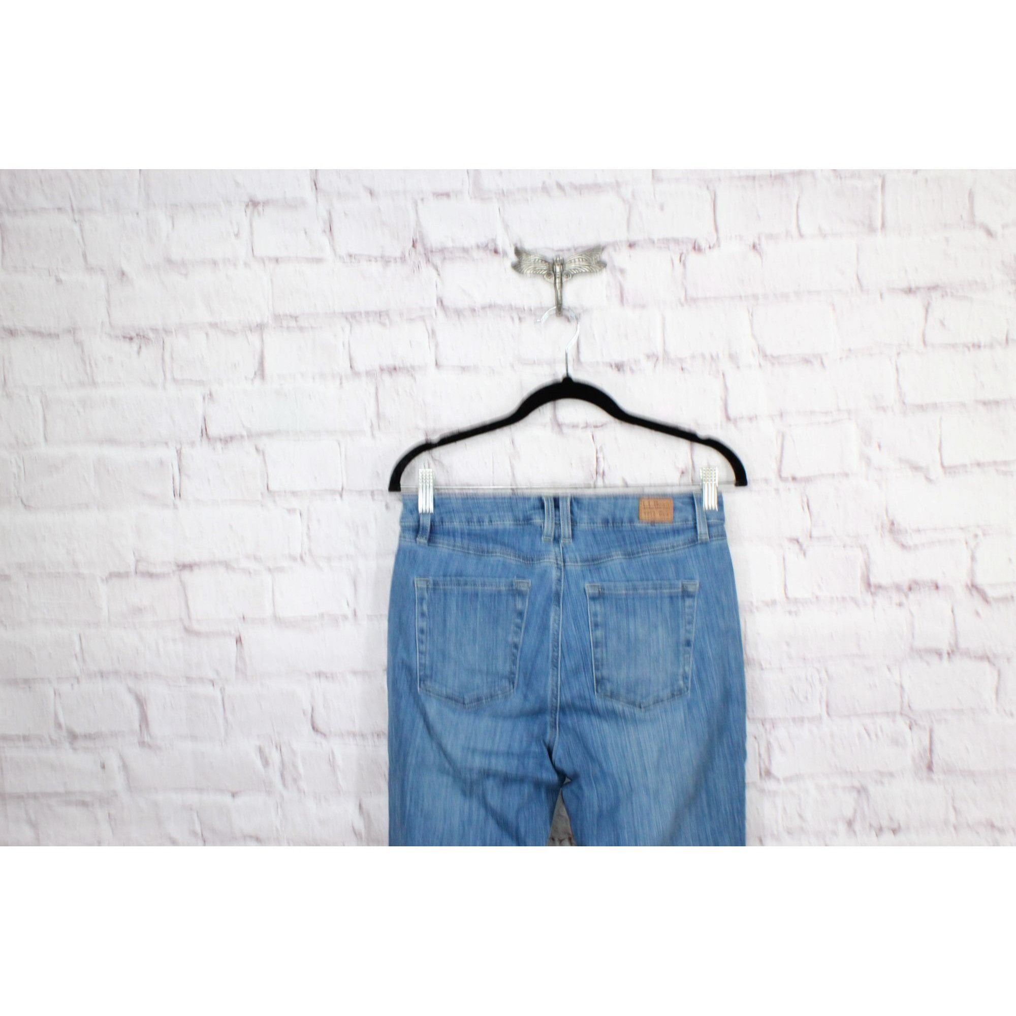 L.L. Bean LL Bean Women's Jeans Mid Rise Straight Leg Bright Indigo Size 30" / US 8 / IT 44 - 4 Thumbnail
