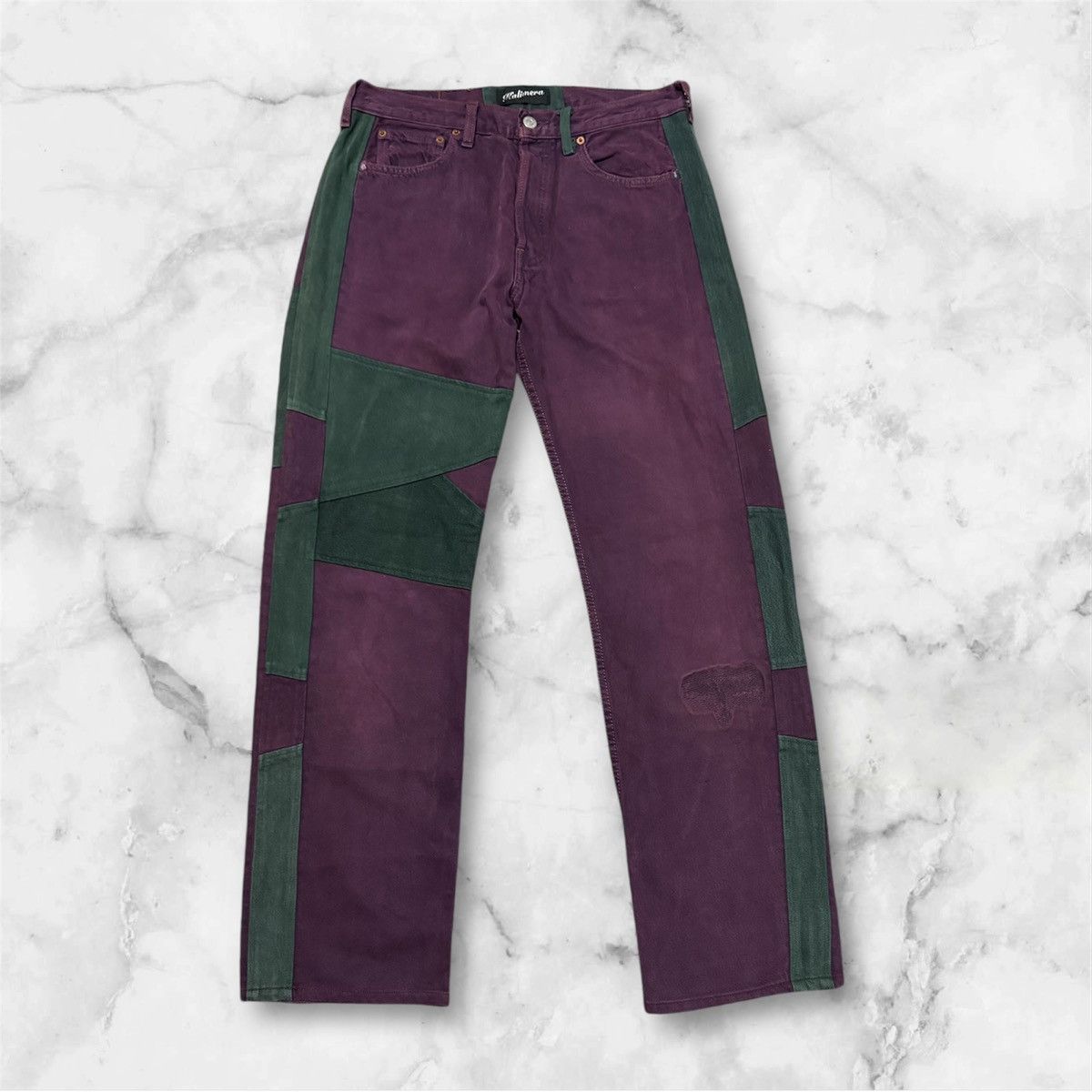 Levi's × Vintage Vintage 90s Levis Rebuild by Kalimera patchwork denim jeans Size US 31 - 1 Thumbnail
