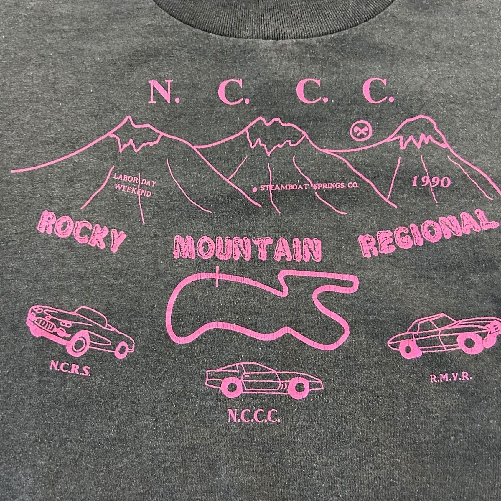 Vintage Vintage 1990 NCCC Rocky Mountain Short Sleeve T Shirt Men's L Black Corvette Size US L / EU 52-54 / 3 - 2 Thumbnail