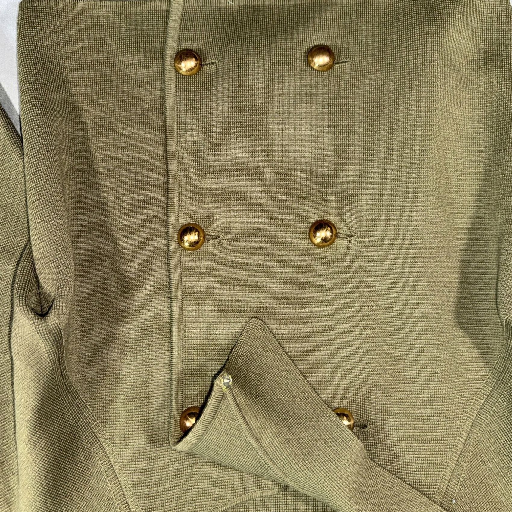 I. Magnin VINTAGE I. Magnin & Co Cardigan Sweater Womens M Green 3/4 Sleeve Italy Buttons Raglan Knit Wool Classic Size M / US 6-8 / IT 42-44 - 3 Thumbnail