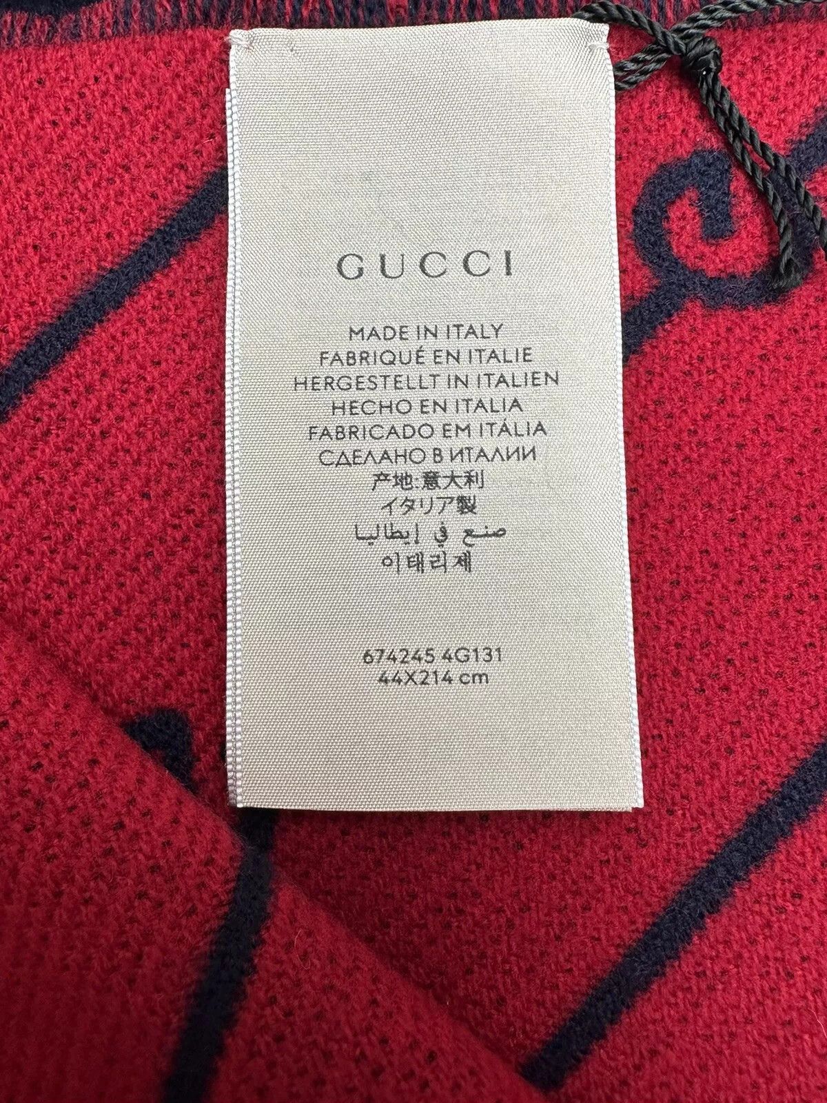 Gucci New Gucci Scarves Wool- 44x214cm Size ONE SIZE - 8 Thumbnail
