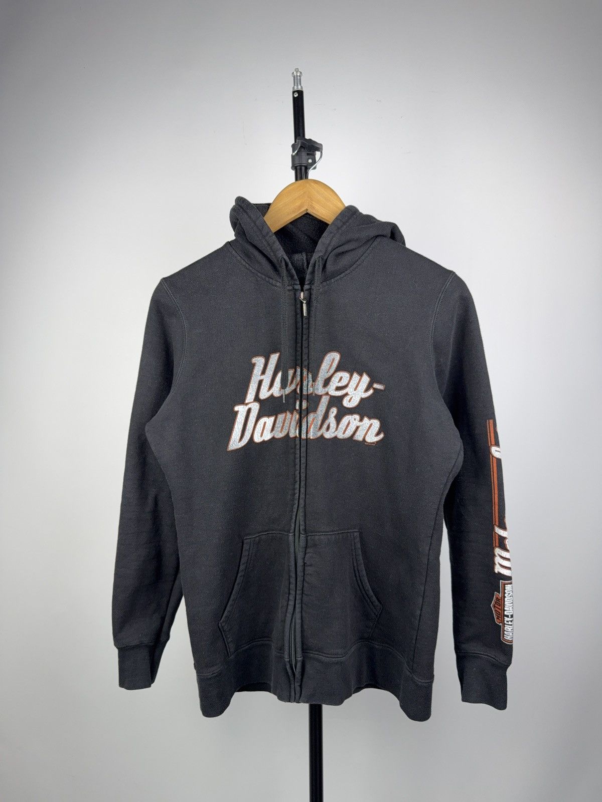 Harley Davidson Vintage 2018 Harley-Davidson Bergstrasse Germany Zip Hoodie Size S / US 4 / IT 40 - 1 Thumbnail