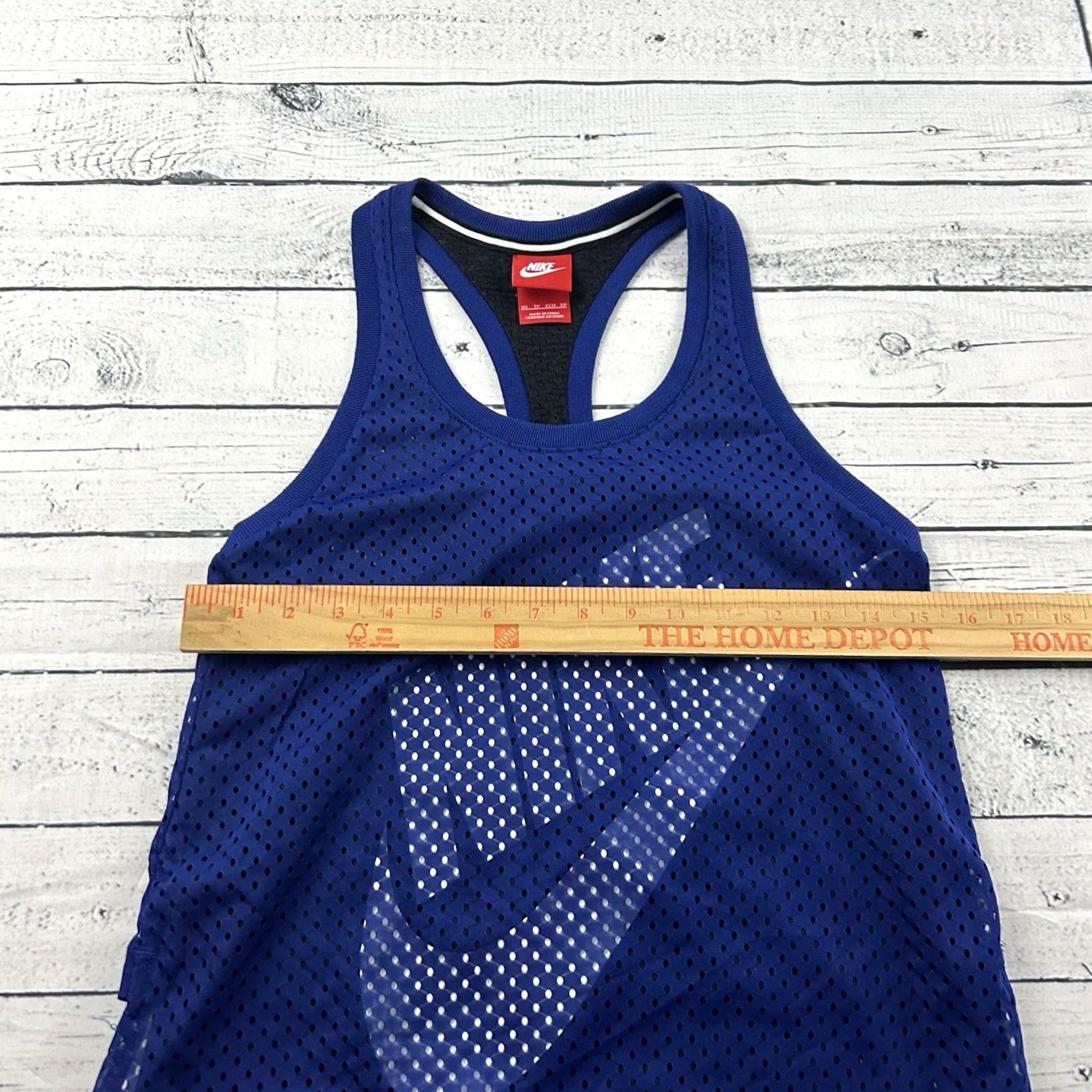 Nike Nike Racer Tank Sleeveless Jersey Athletic Shirt XS Blue Black Womens Nike Racer Tank XS Blue Black Women Size XS / US 0-2 / IT 36-38 - 5 Thumbnail