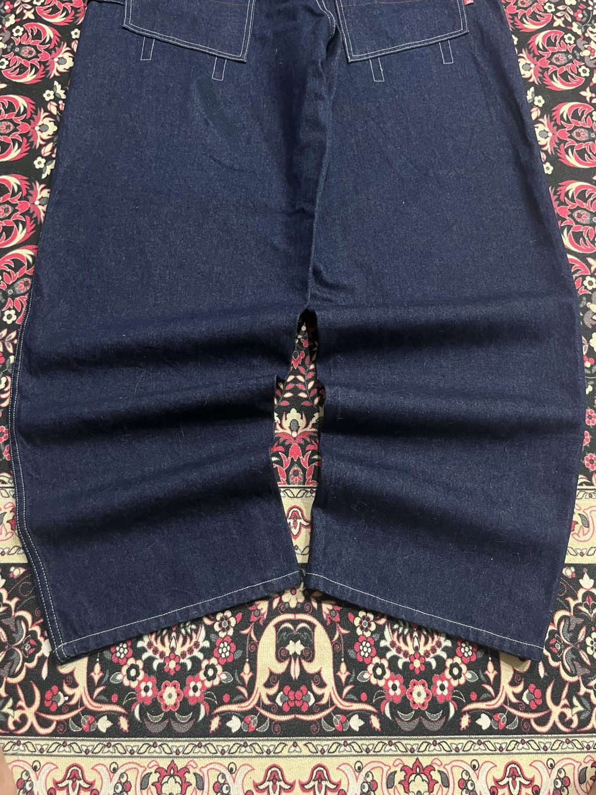 JNCO ⚡️Baggy⚡️Vintage RP55 Indigo Washed Repaired Extra Baggy Jeans Size US 38 / EU 54 - 12 Thumbnail