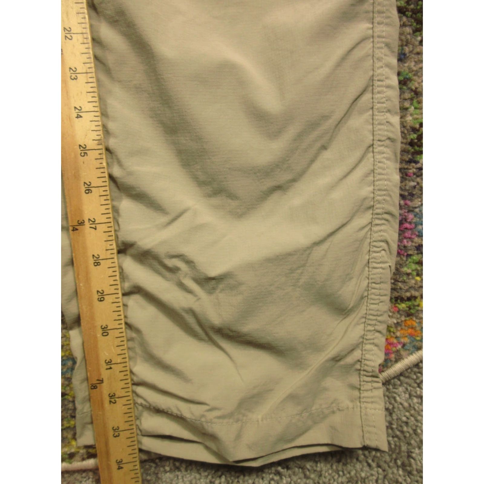 Vintage Columbia Convertible Cargo Pants Mens 42x32 Nylon Omni-Shade Lightweight Casual Travel Cargo Pocket Beige Solid Regular Mens Size US 42 / EU 58 - 6 Thumbnail
