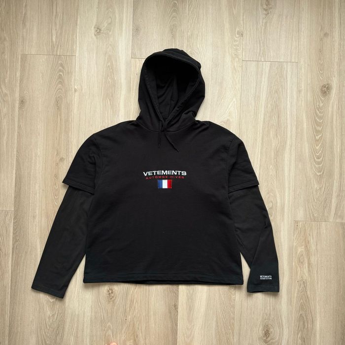 Vetements layered store hoodie