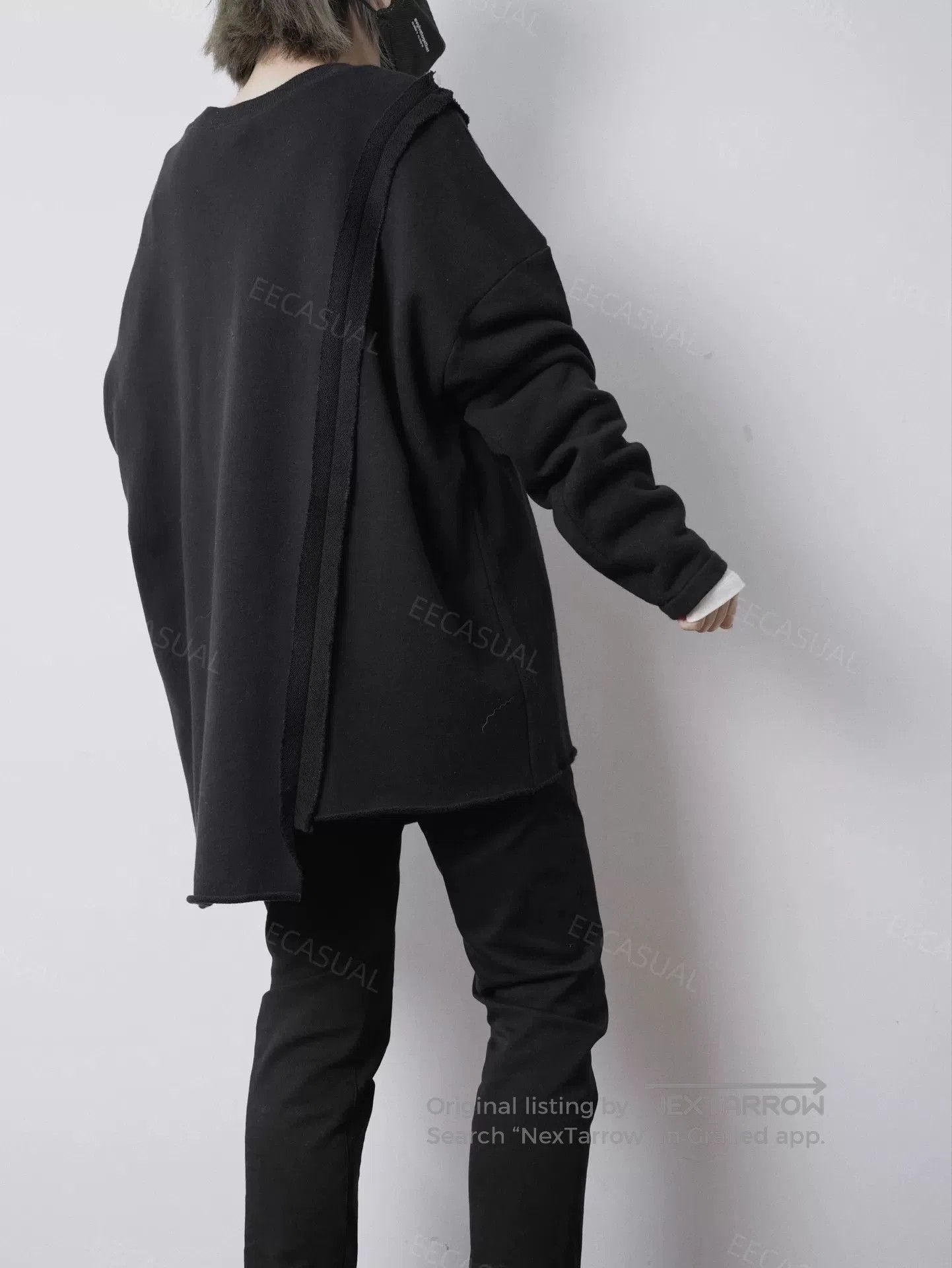 Y's Yohji Yamamoto Black Asymmetrical Sweatshirt. Size M / US 6-8 / IT 42-44 - 6 Thumbnail