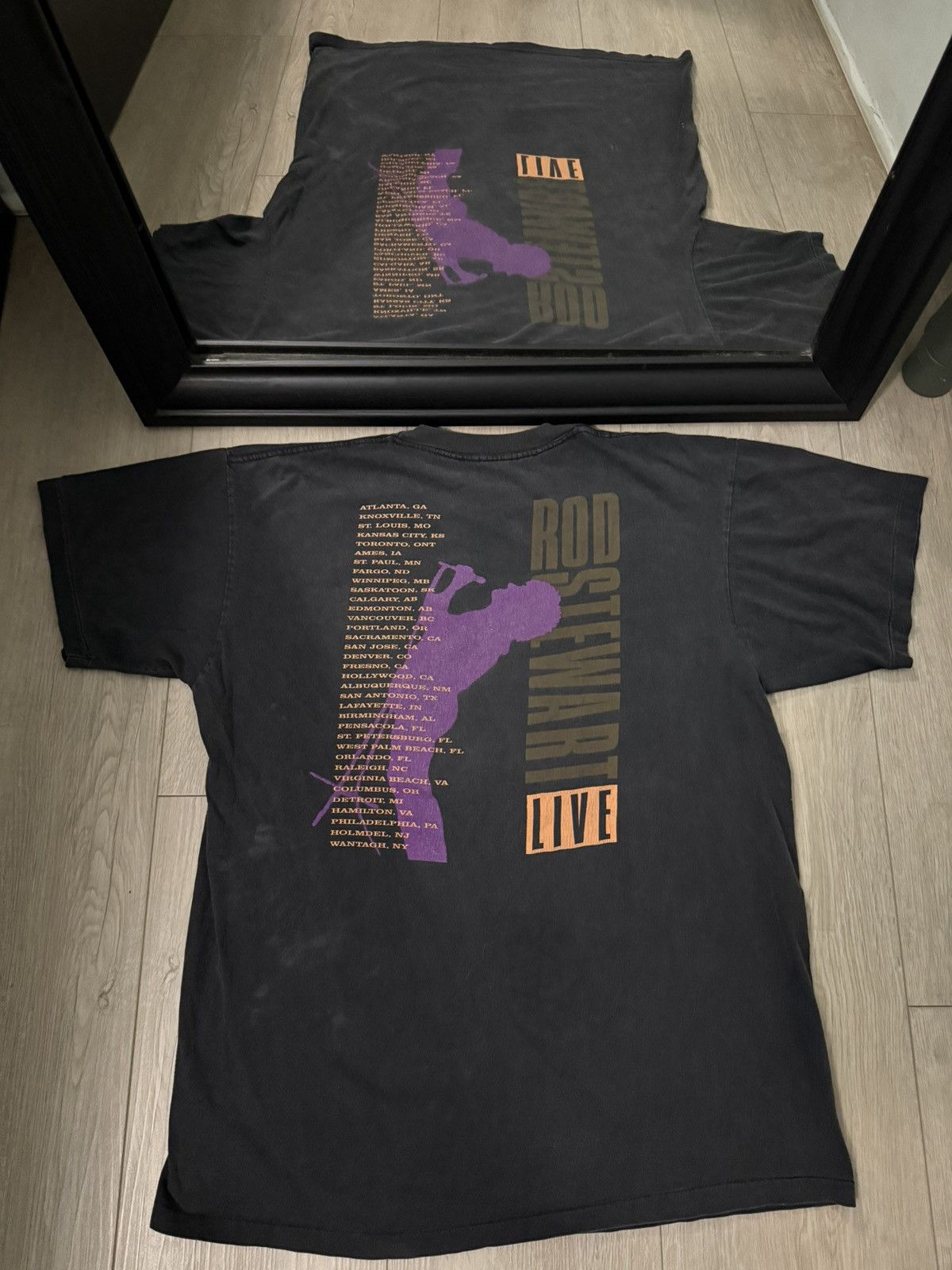 Band Tees × Vintage Vintage / Y2K 1995 Rod Stuart Live Tour Shirt Size US XL / EU 56 / 4 - 2 Thumbnail