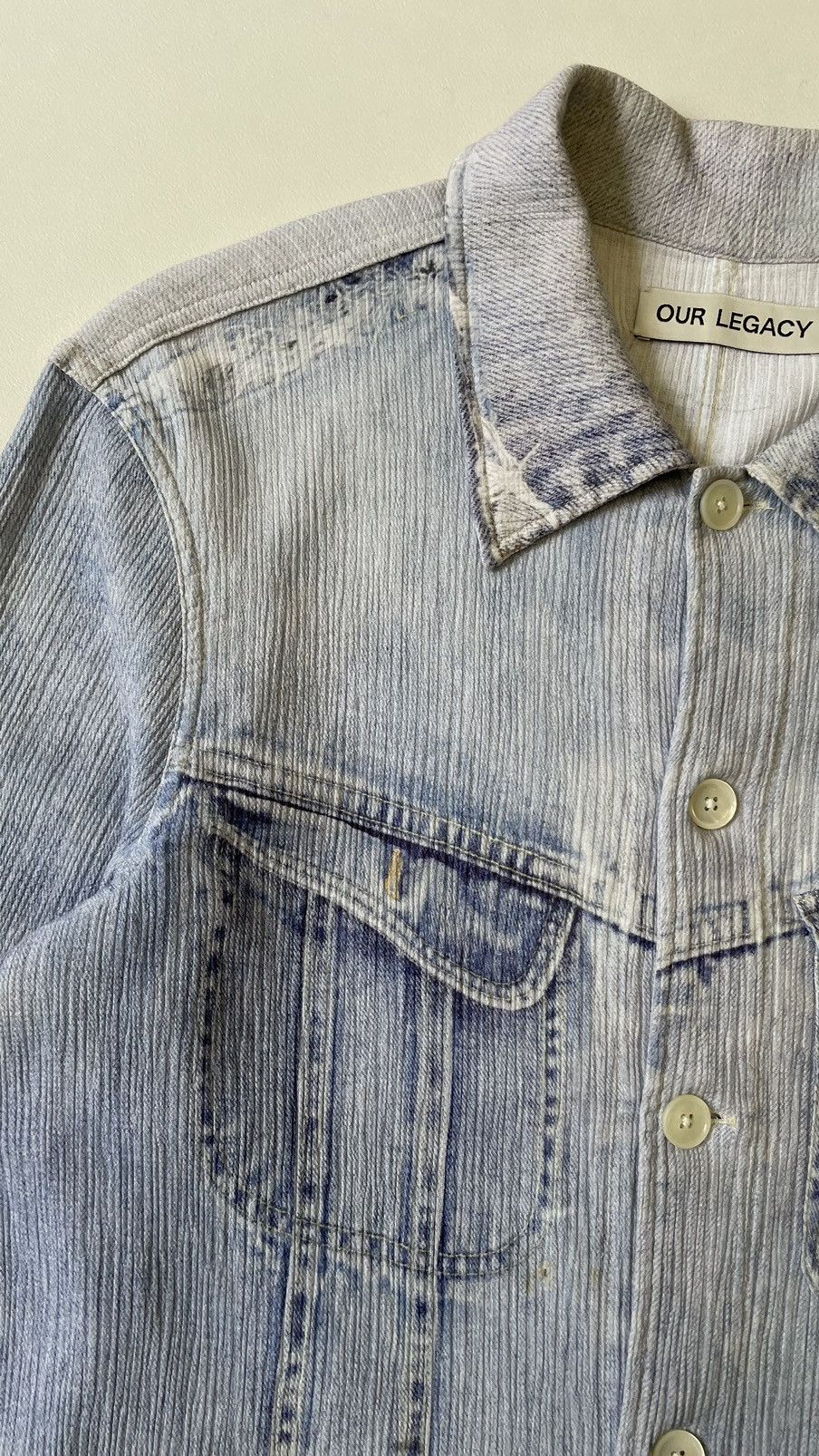 Our Legacy Trompe-l'œil Pleated Denim Print Shirt Size US M / EU 48-50 / 2 - 6 Thumbnail