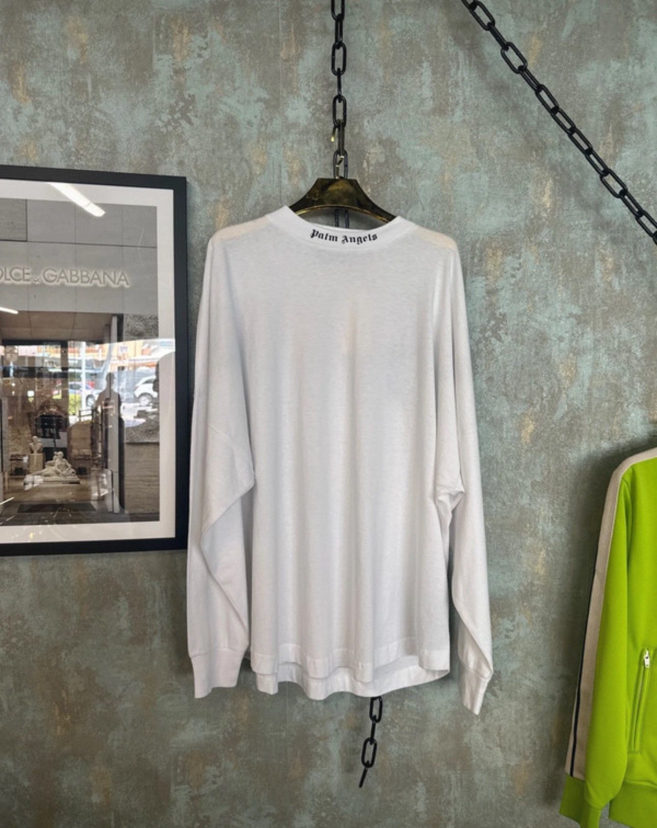 Palm Angels Palm Angels Long Sleeved White Tee PMAB001521JER0010132 Size US XL / EU 56 / 4 - 1 Thumbnail