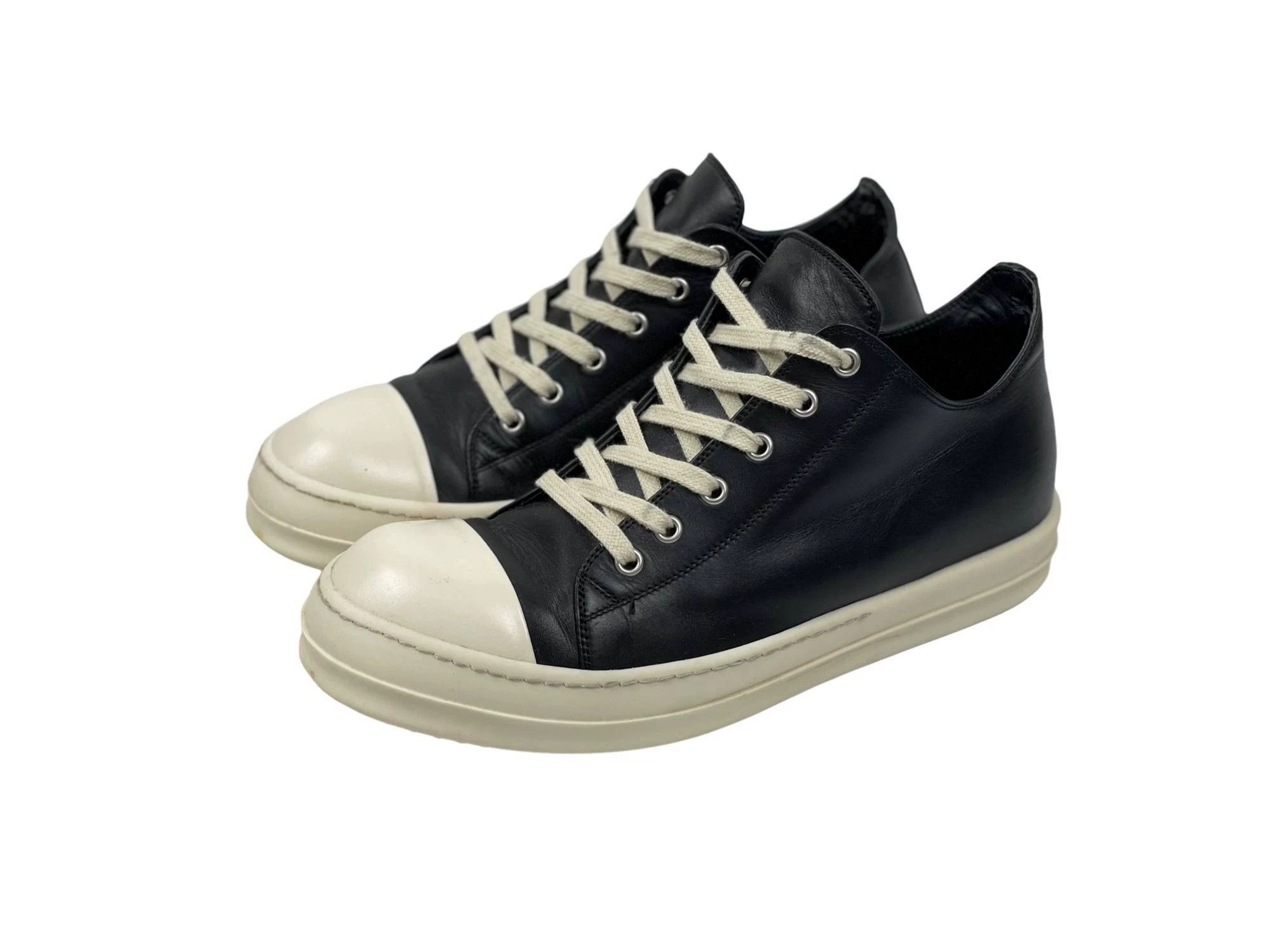 Rick Owens Rick Owens Ramones Leather Low Top Sneakers Size US 8 / EU 41 - 1 Thumbnail