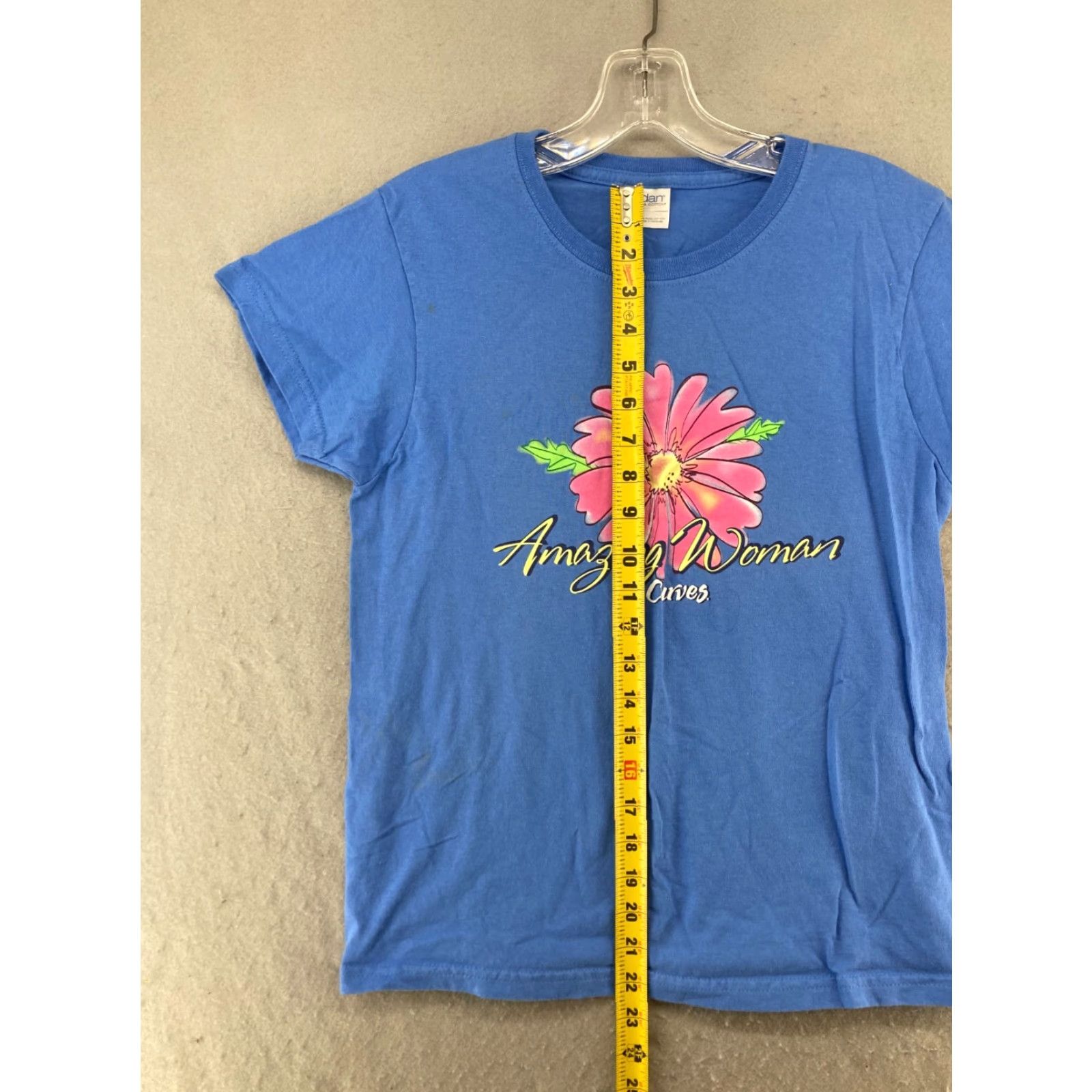 Vintage VINTAGE Curves Womens TShirt Small Blue Daisy Amazing Woman Floral Y2K Size S / US 4 / IT 40 - 4 Thumbnail