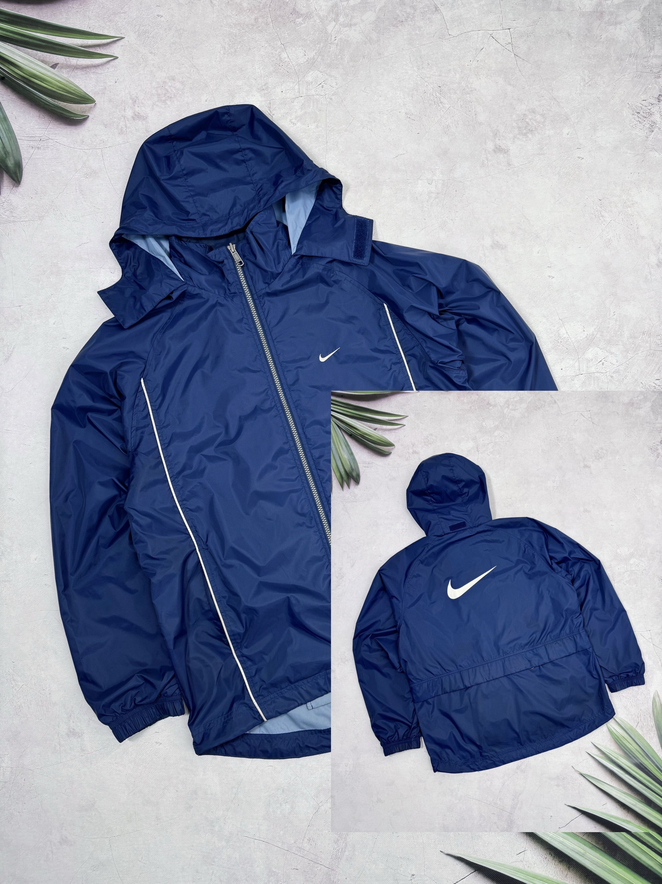 Nike × Vintage Y2K Nike Windbreaker Jacket Nylon Big Back Swoosh Logo Size US M / EU 48-50 / 2 - 1 Thumbnail