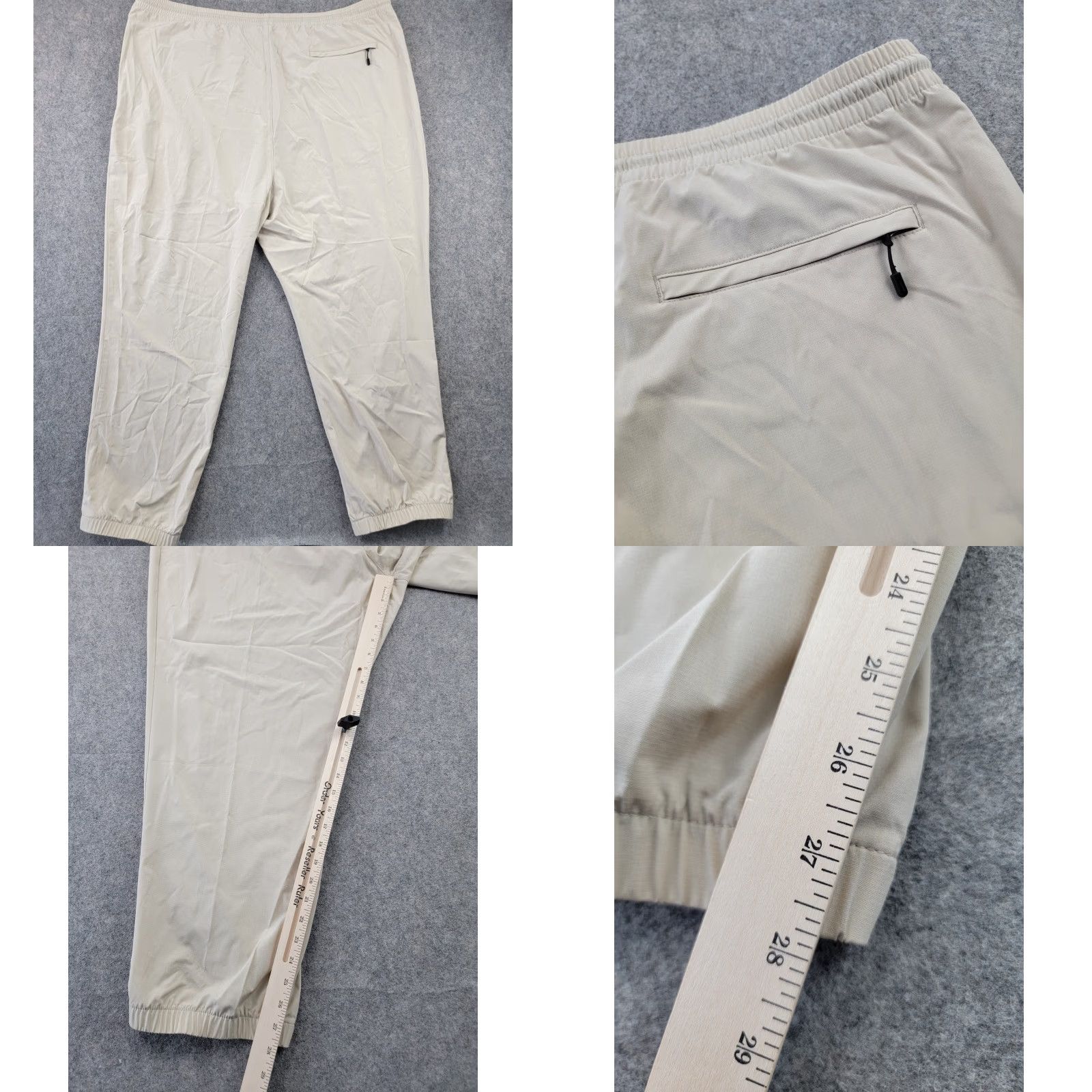Old Navy Old Navy Go Dry Pants Mens 3XL Light Beige Quick Dry Stretch Drawstring Waist Jogger Pants Mens Reg 3XL Beige Boys? Size US 39 - 8 Thumbnail