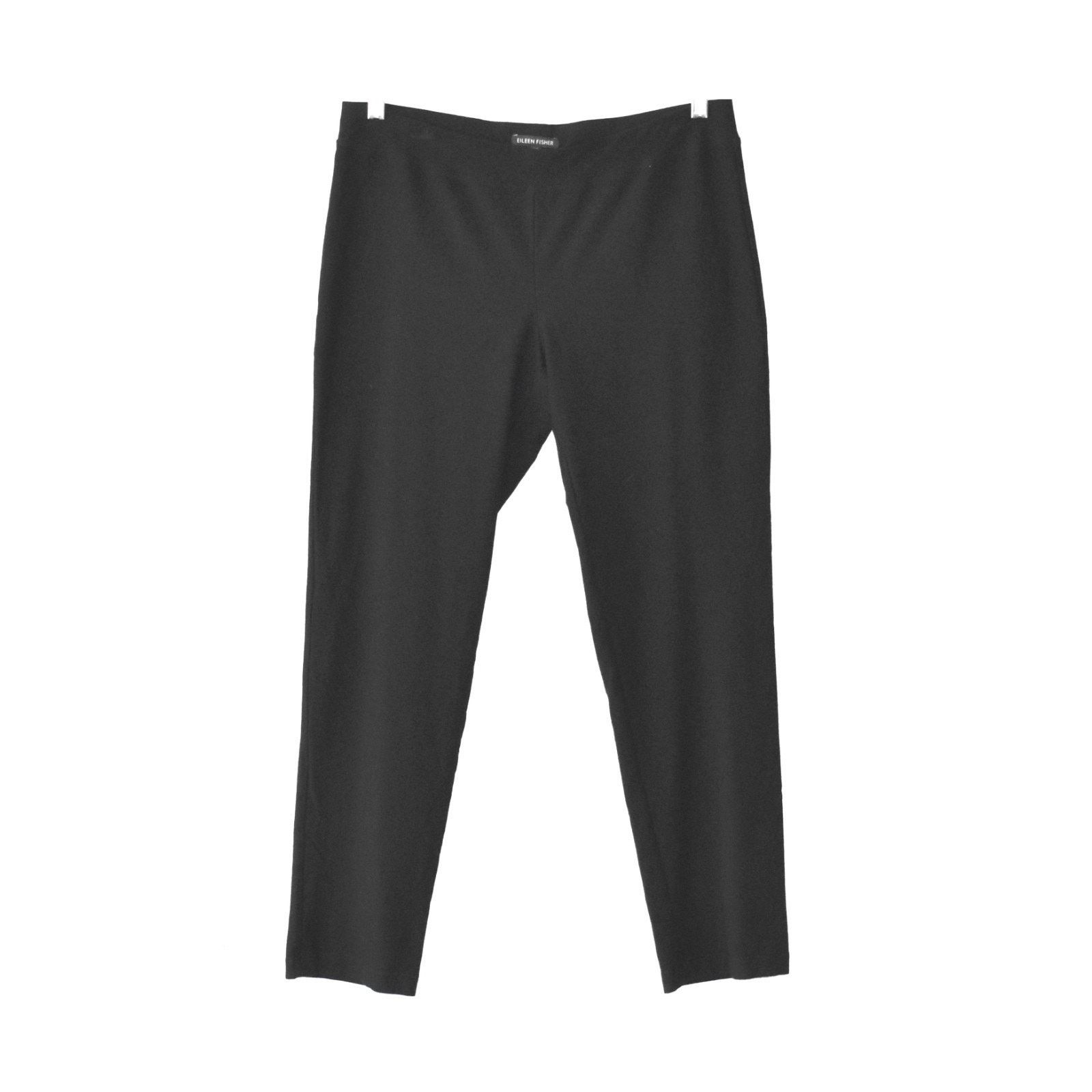 Eileen Fisher EILEEN FISHER Black Viscose Blend Waistband Pants Size M Size 33" - 1 Thumbnail