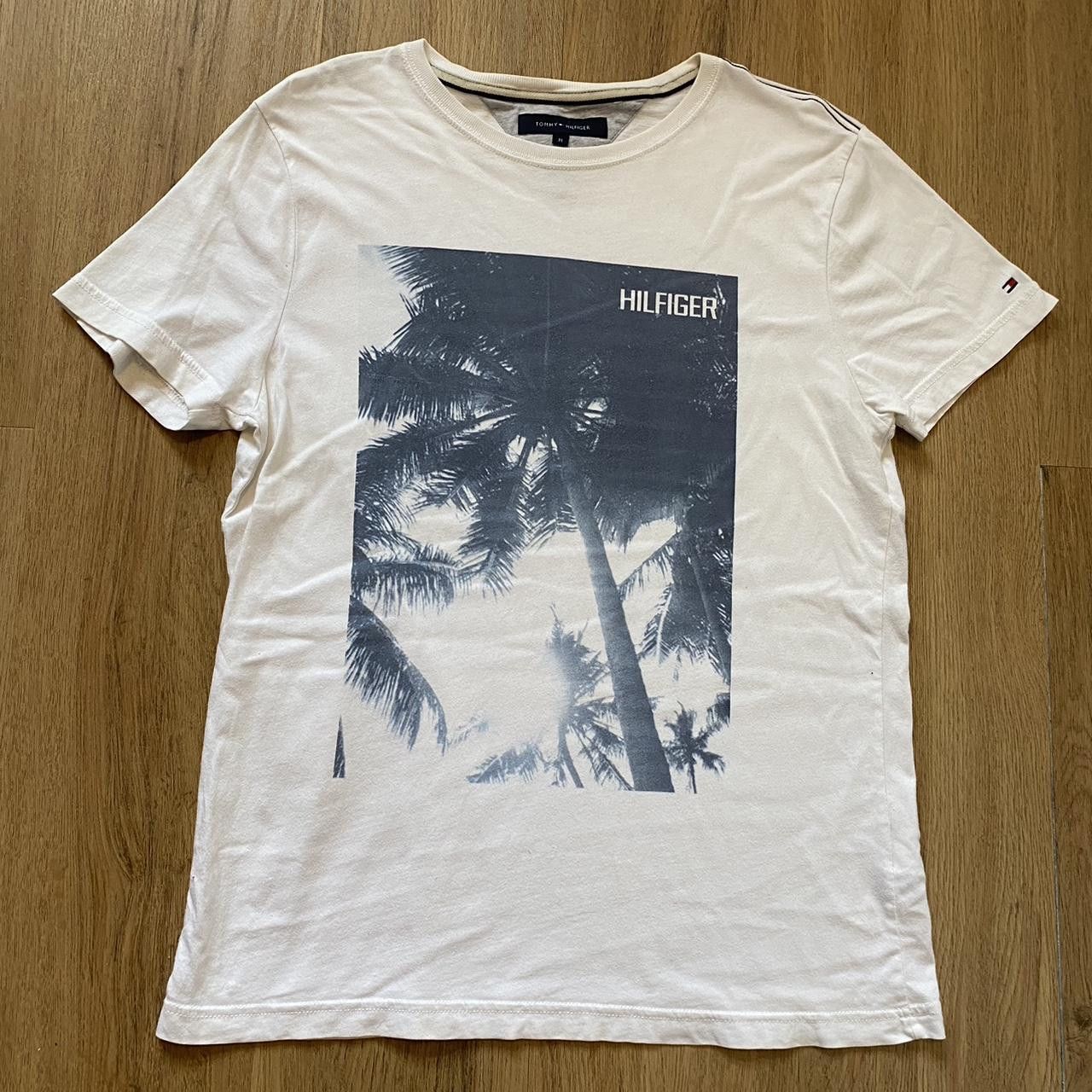 Tommy Hilfiger Tommy Hilfiger white and blue T-shirt Big Print Palm Size US M / EU 48-50 / 2 - 1 Thumbnail