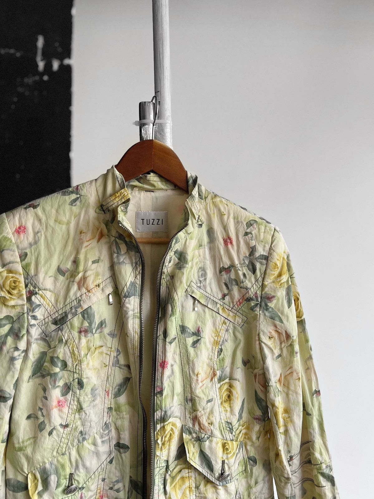 Designer × Other Tuzzi Womens Floral Full Zip Long Sleeve Jacket Pockets Size S / US 4 / IT 40 - 2 Thumbnail
