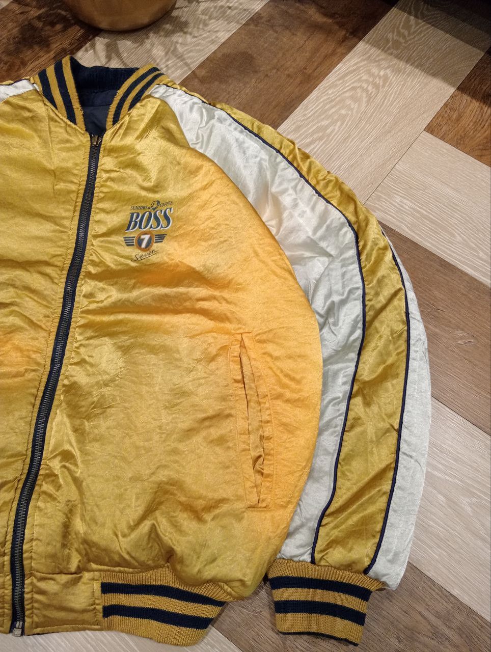 Japanese Brand VINTAGE SUNTORY BOSS COFFEE REVERSIBLE 2 WAY JACKET Size US L / EU 52-54 / 3 - 11 Thumbnail